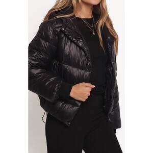 Petal and Pup Womens Archie Puffer Jacket Black Sz XS NWT